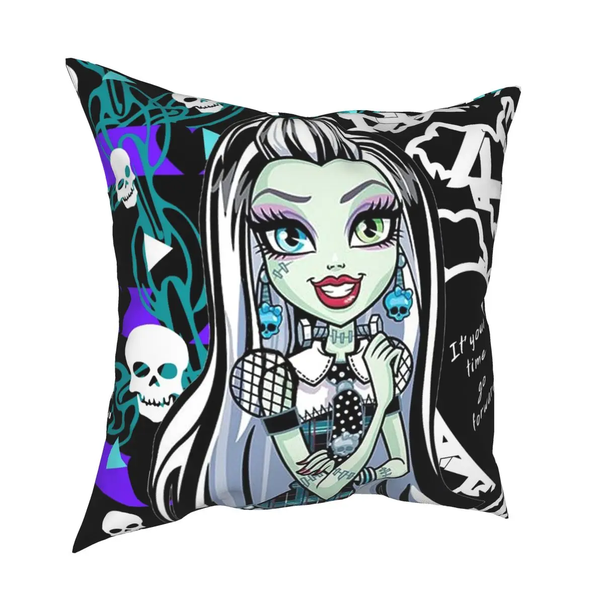 

Frankie Monster High Pillowcase Printing Fabric Cushion Cover Decorative Throw Pillow Case Cover Sofa Square 45X45cm
