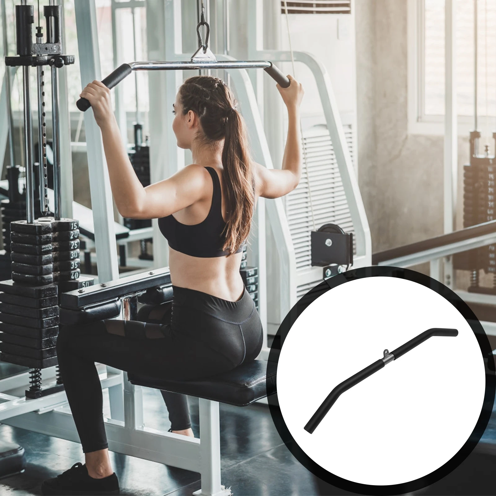 

1Pc Tension Rod Durable Fine Bicep Tension Rod Bicep Gym Rod Back Tension Lever for Office