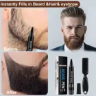 Набор для ручка заполнения бороды, Водостойкий карандаш-наполнитель для бороды, ручка для усов, кисть для Усилитель роста бороды, инструменты для окраски усов