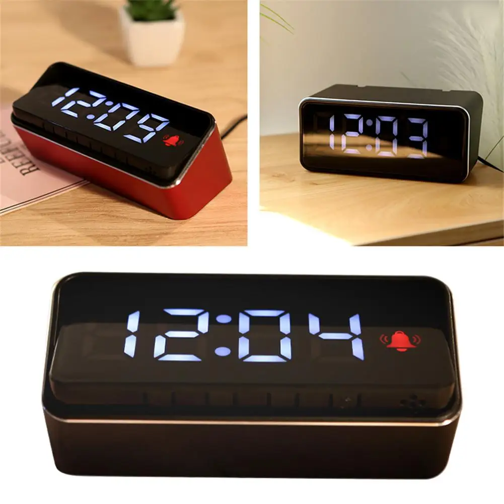 

Digital Alarm Clock Multifunctional Brightness Adjustable Digital Watch Battery Powered Desk Clock For School Home Office