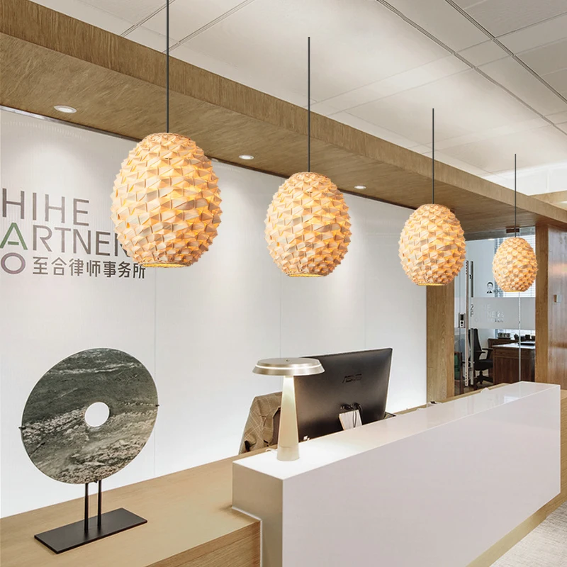 

Rustic Pastoral Style E27 Bamboo Lamp New Design Creative Home Decor Chandeliers Kitchen Living Room Bedroom Indoor lighting