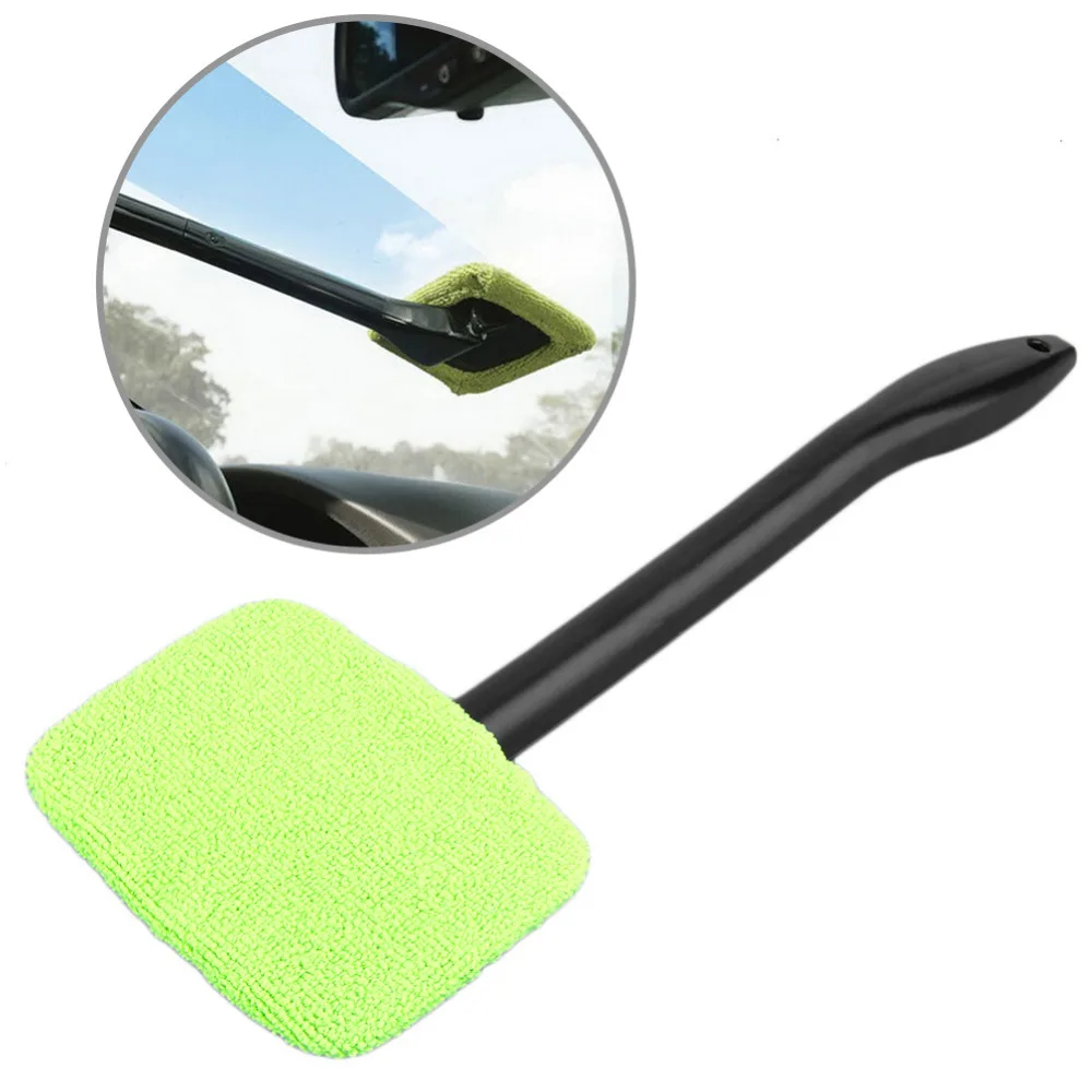 

Plastic Windshield Cleaner Microfiber Auto Window Cleaner Long Handle Brushes Sponges Handy Washable Car Cleaning Tool