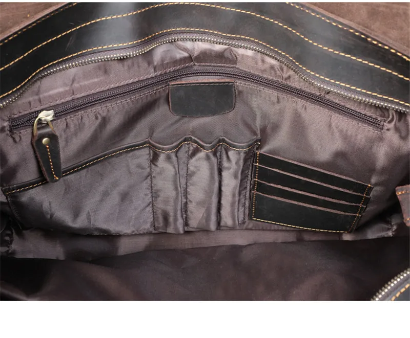 PNDME high quality crazy horse cowhide men's briefcase business laptop handbag shoulder bag genuine leather lawyer messenger bag