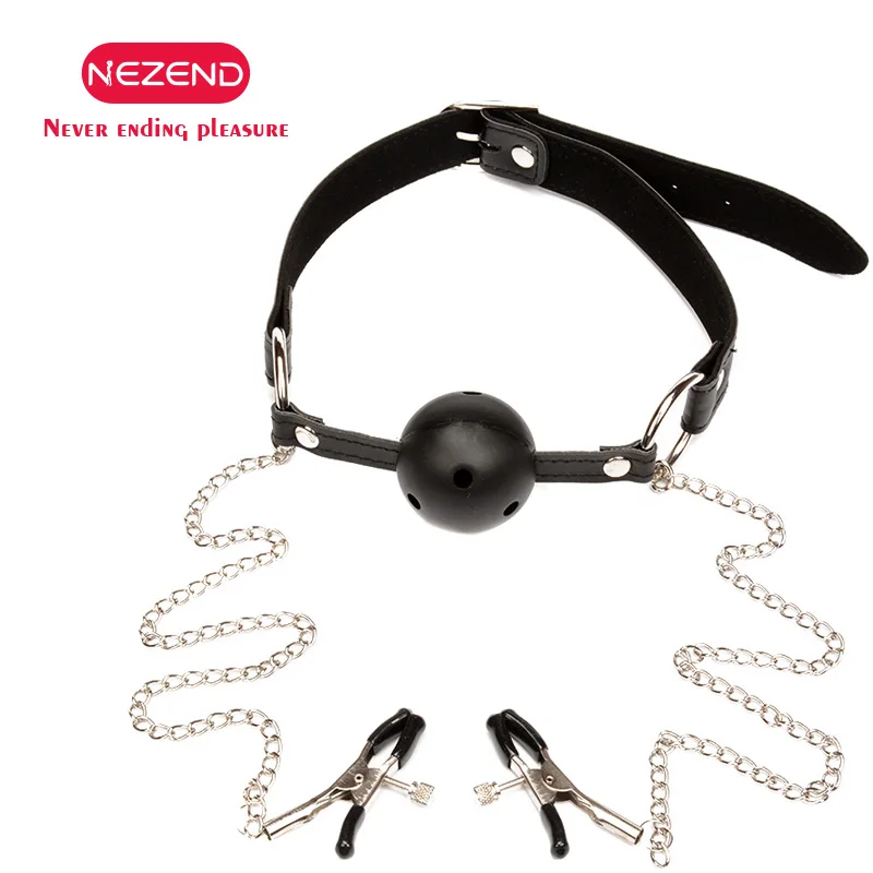 БДСМ игрушки для взрослых из искусственной кожи кляп шар оральный секс с