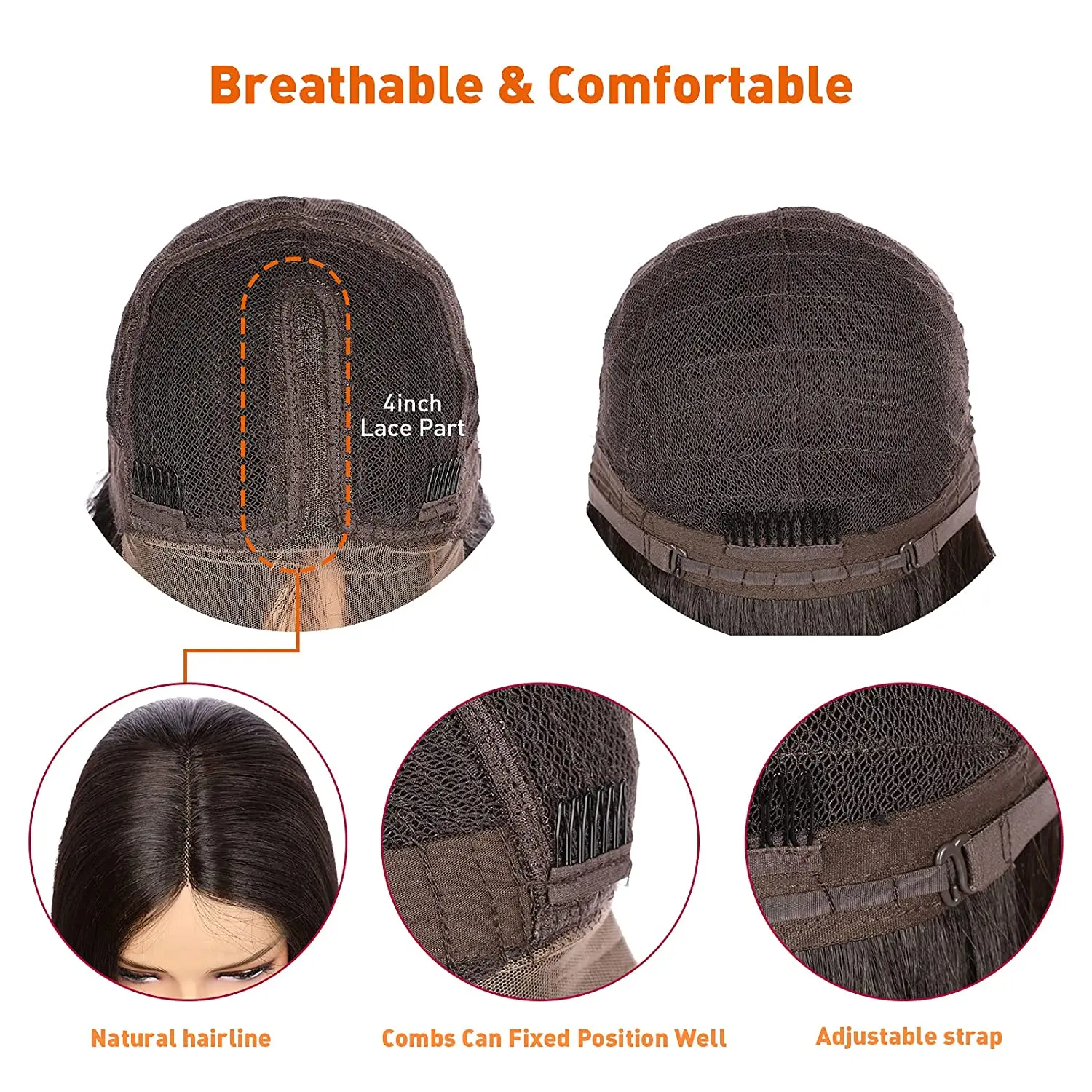 Парик женский прямой синтетический на сетке 613 блонд |