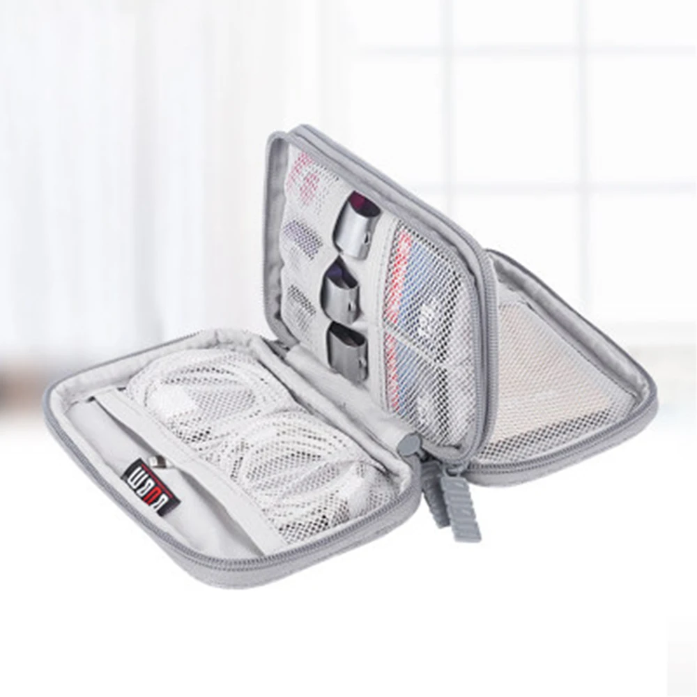travel organizer bag pouchmini electronic accessories storage bag for power bank phoneusb cables and other phone kits free global shipping