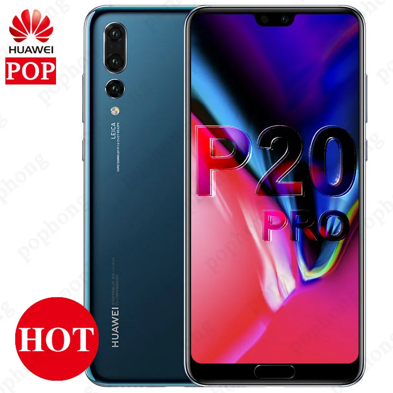Смартфон huawei P20 Pro, 6,1 дюймов, 6 ГБ, 128 ГБ, Kirin 970, четыре ядра, Android 8,1, Face ID, 4000 мАч, huawei SuperCharge
