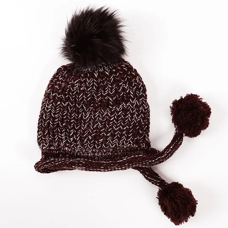 

Новая шерстяная шапка Sanmao Женская шапка для осени и зимы плюс бархатная теплая вязаная шапка для защиты ушей