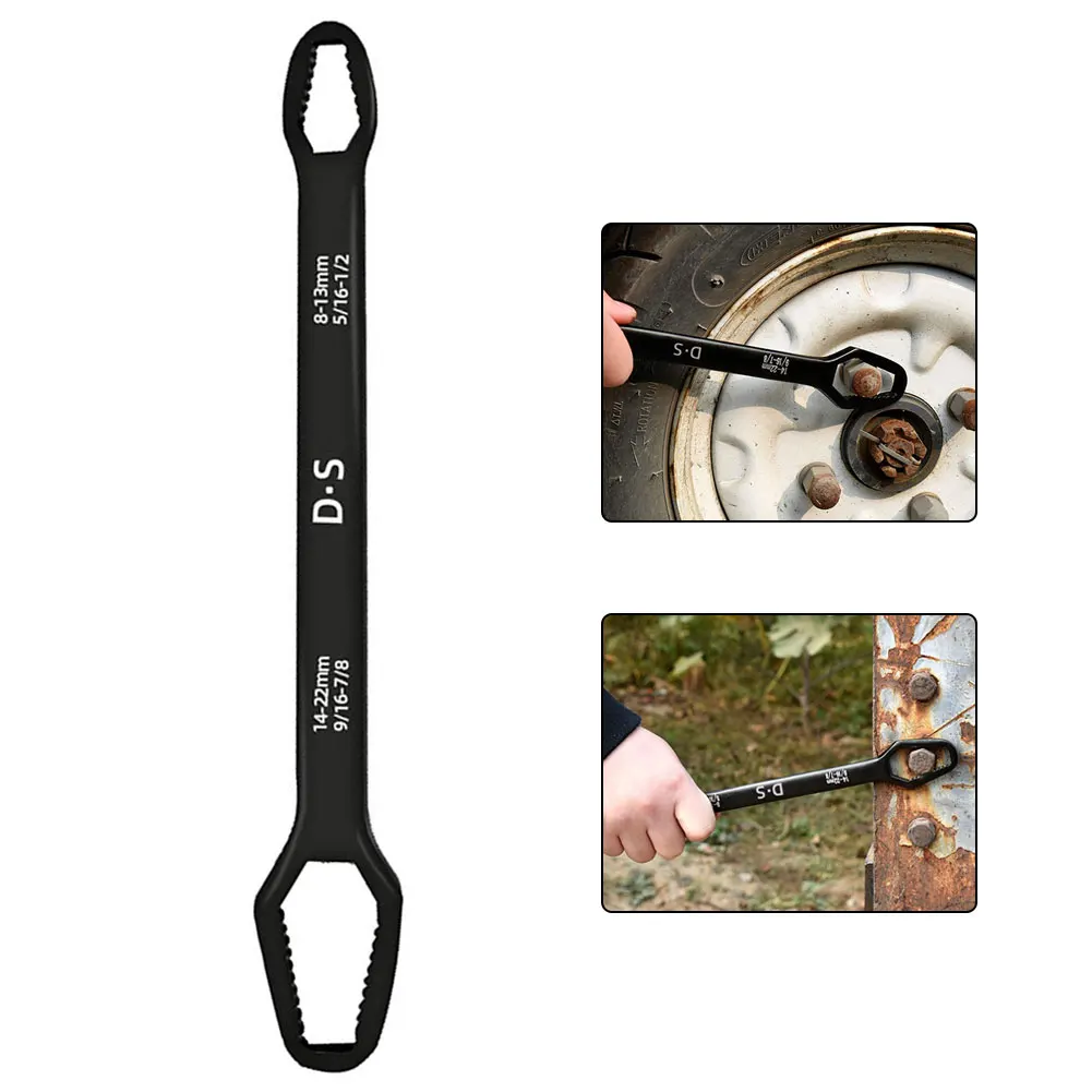 

Универсальный двухсторонний самозатягивающийся Регулируемый ключ 8-22 мм Трещоточный ключ гаечный ключ для велосипеда мотоцикла