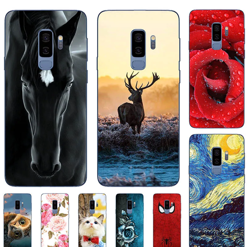 Милый чехол с рисунком животного кота для Samsung Galaxy S9 Plus S9Plus S 9 рельефный