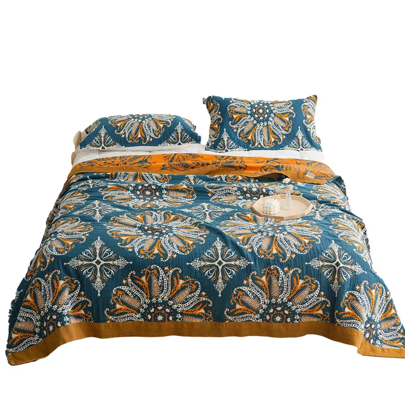 

Five-layer towel blanket cotton spring and autumn single double nap towel quilt summer air conditioning quilt soft blanket