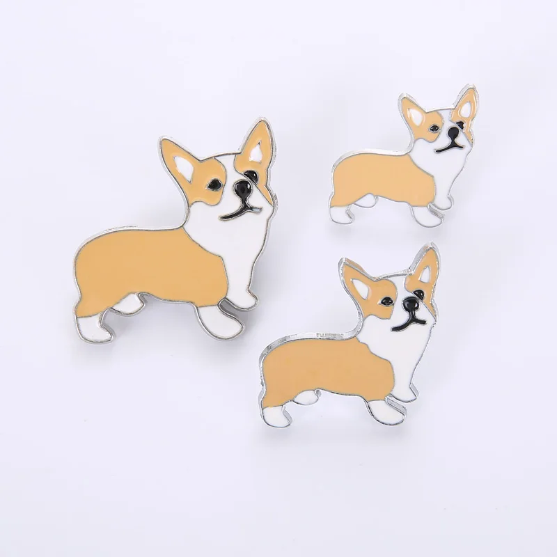 Большая брошь в виде собаки булавка чокер подвеска бейдж корги подарок лучшего