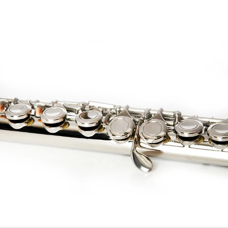 Western Concert Флейта с ключом 16 отверстий Мельхиор музыкальный инструмент салфеткой