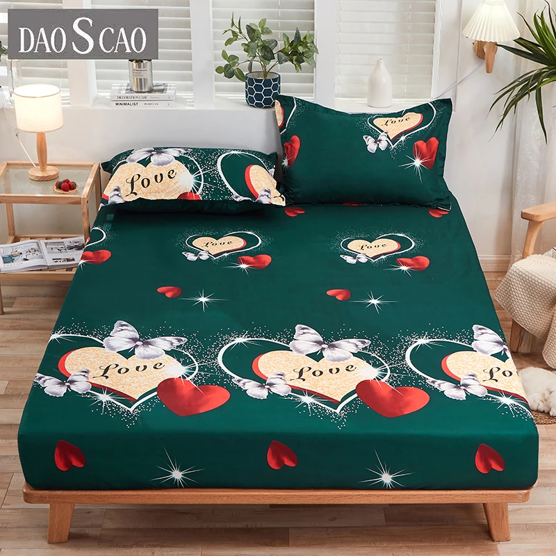 (Новое Изделие) 1 шт. натяжные простыни из 100% полиэстера с принтом наматрасник 4