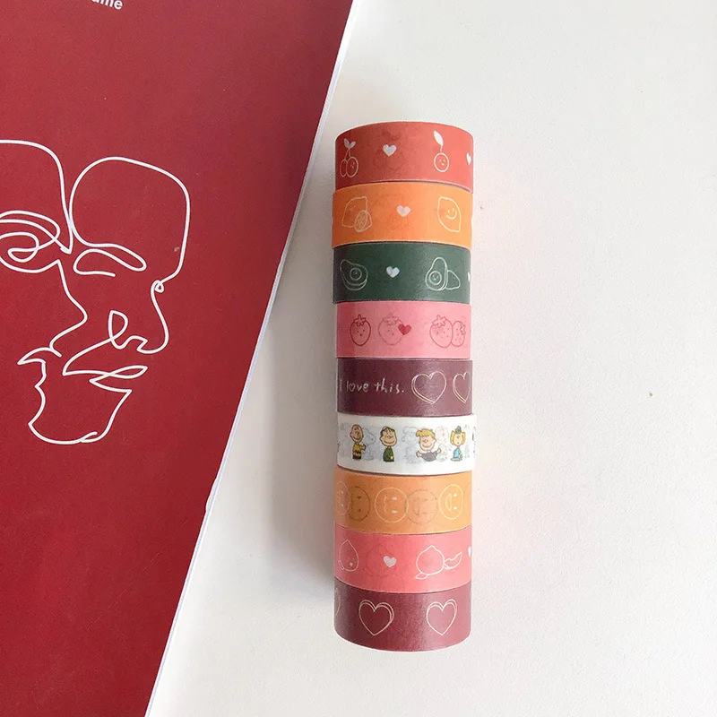 SIXONE INS милый мультфильм фрукты Руководство декоративная лента Корея авокадо васи