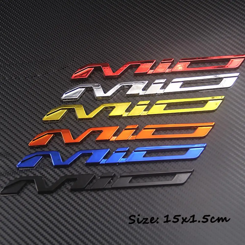

1 PCS ABS Plastic MIO Motorcycle Logo Car Sticker 3D Body Decal Multicolor For Yamaha Mio Soul 155 125 Aerox155
