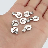 stainless steel mirror polish alphabet charms for diy necklace bracelets silvergoold color metal initial letters pendant 26pcs