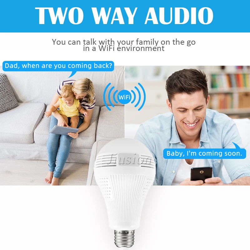 960P беспроводной светодиодный светильник 360 градусов панорамная лампа домашняя