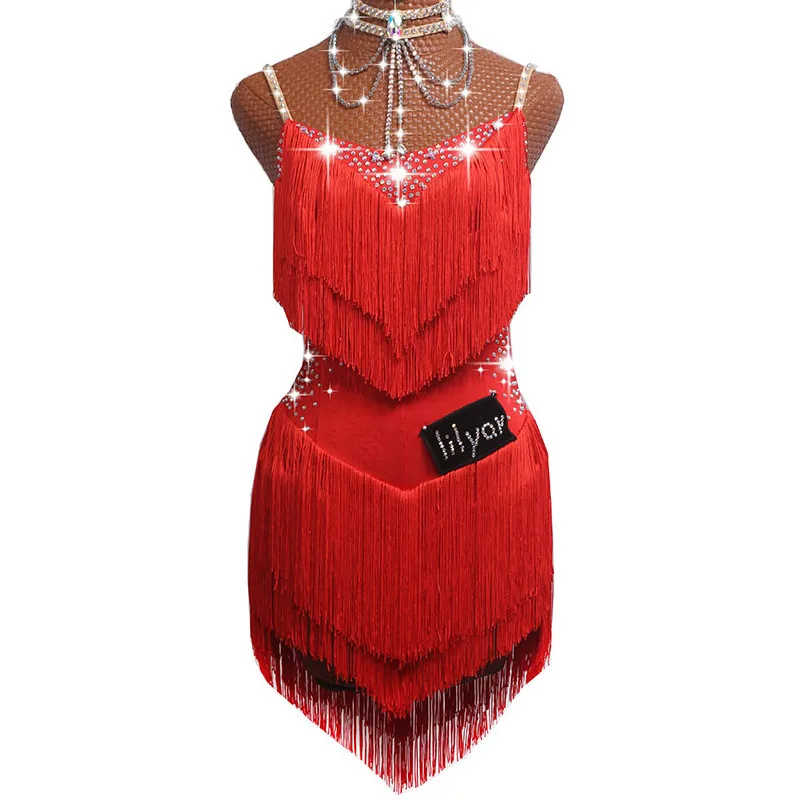 Блестящие стразы платья для латинских танцев женская сексуальная юбка с