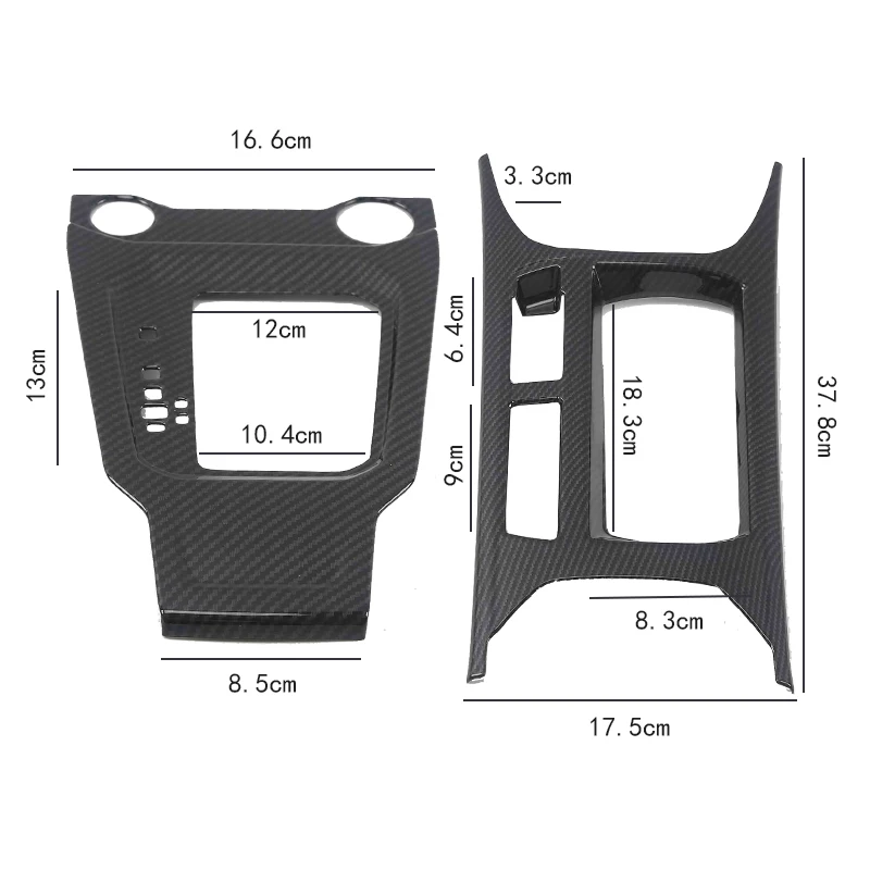 

lsrtw2017 carbon fiber abs car cup frame trims gear panel decoration for volkswagen t-roc 2017 2018 2019 2020 protective vw