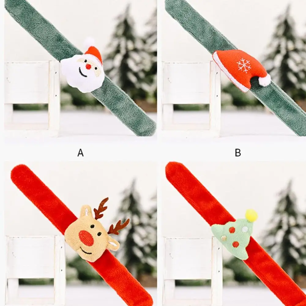 

Kid‘s Hand Slap Christmas Chain Santa Claus Pattern Clap Circle Ring Bracelet Xmas Gift Christmas Cute Accessories Party Toys