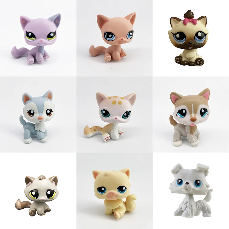 Редкий lps Мини магазин hasber игрушечная собака короткая розовая кошка пастушья