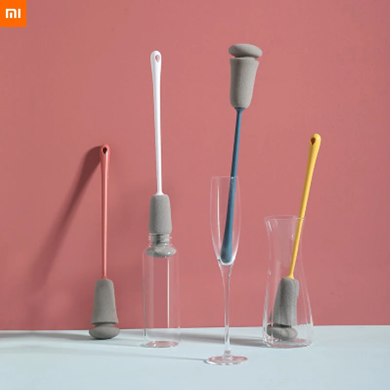 Новинка xiaomi mijia губчатая чашка щетка с длинной ручкой сменный кухонный чистящий