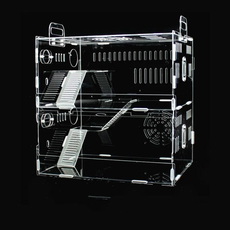 Прозрачный акриловый домик для хомяка 40x30x27 см|Клетки| |