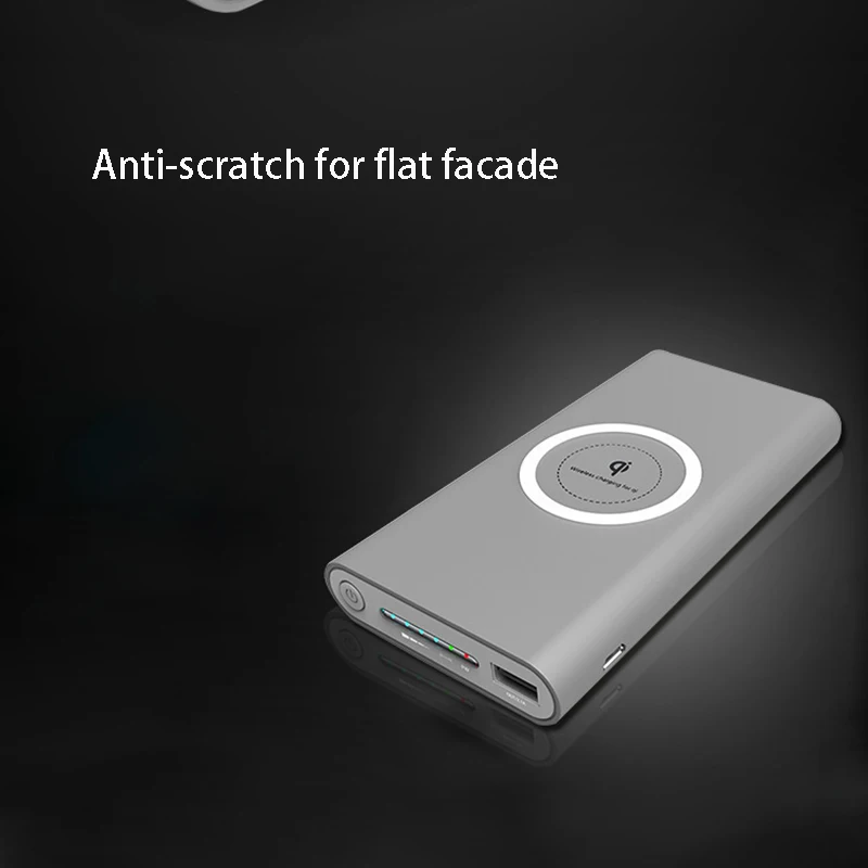 Беспроводной зарядный внешний аккумулятор 10000 мАч портативный встроенный