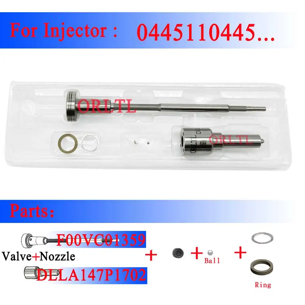 

DLLA147P1702 F 00V C01 359 diesel common rail injection repair kit Overhaul Kit for injector 0445110445 0445110446