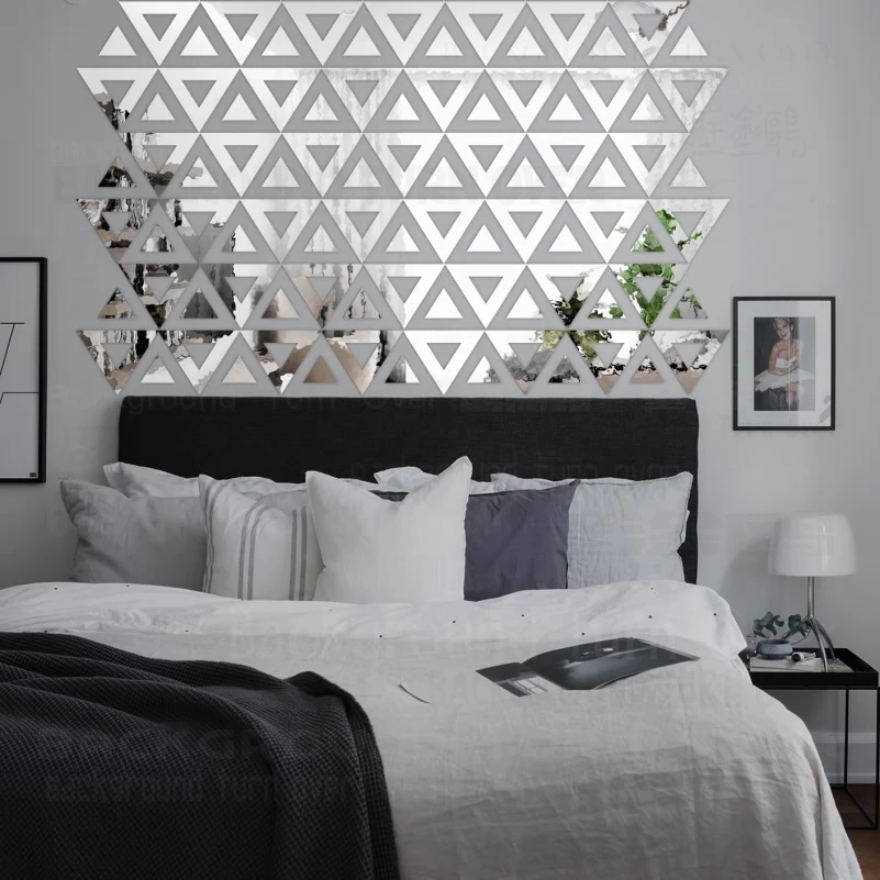 Зеркальные наклейки настенные украшение для комнаты декор ванной 3D полые