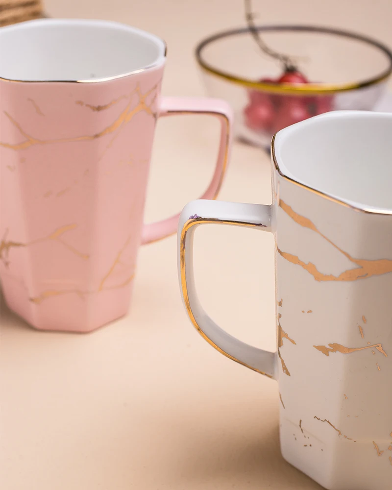 Керамическая кофейная чашка для офиса с золотым рисунком керамическая кружка