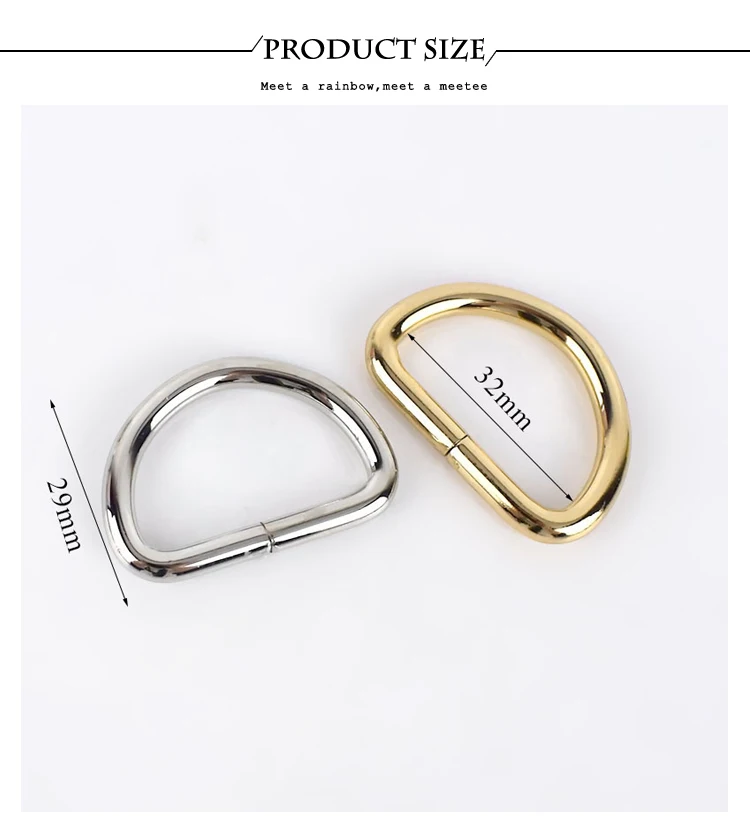 Meetee 10/30pcs 32mm Metal O D Ring Buckle Backpack Strap Hang Buckle DIY Luggage Hook Bag Hardware Decoration Accessories F4-6