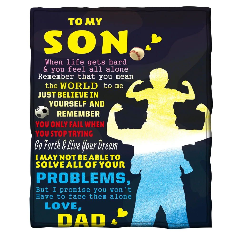 Фланелевое Одеяло ONGLYP моему сыну вам должно быть сильное одеяло подарок на день