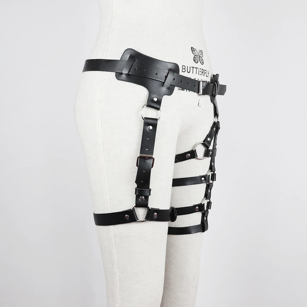 Женский кожаный ремень UYEE сексуальная подвязка бандаж в стиле панк регулируемые