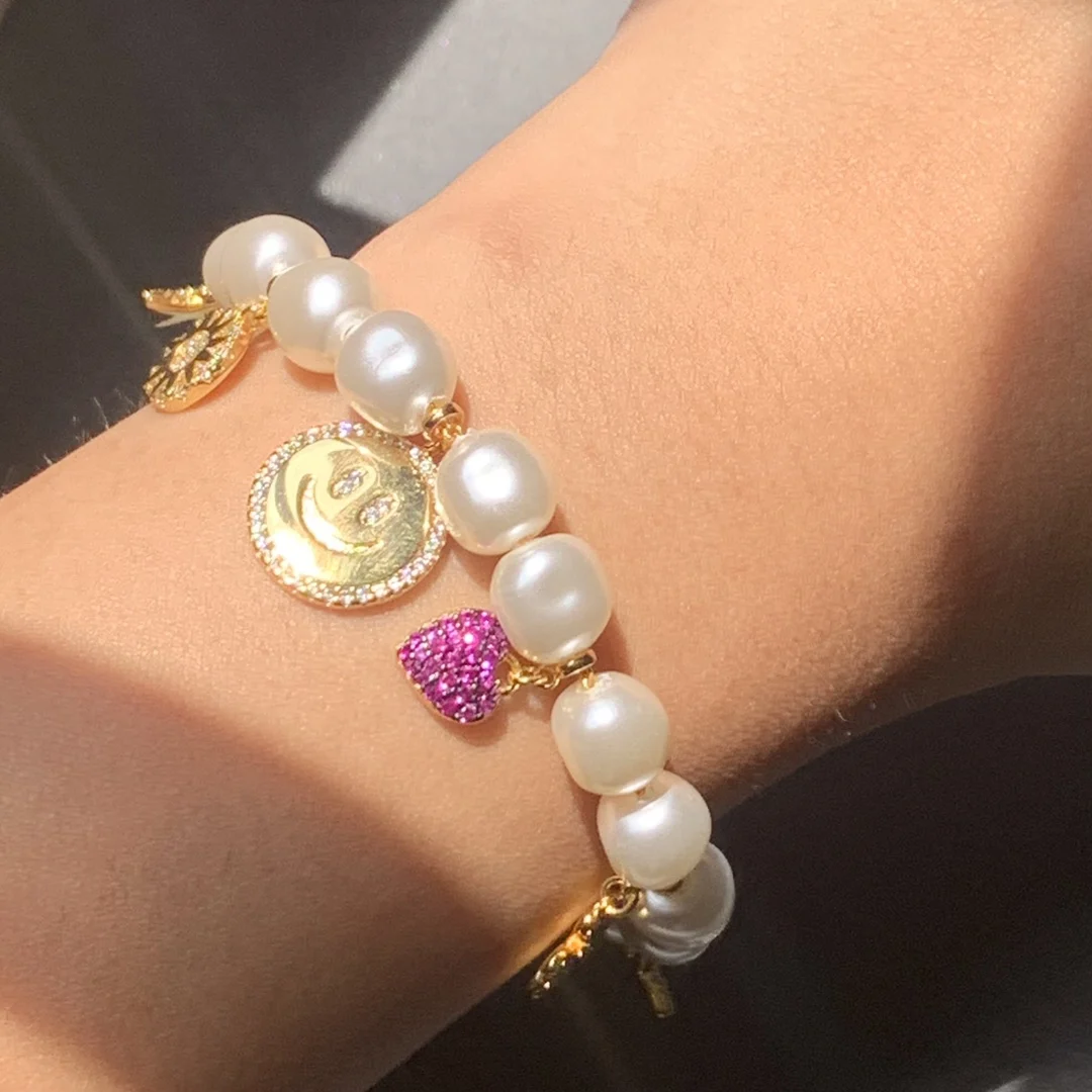 

New product trend fashion personality S925 sterling silver lucky charm pearl bracelet high quality exquisite gift for women