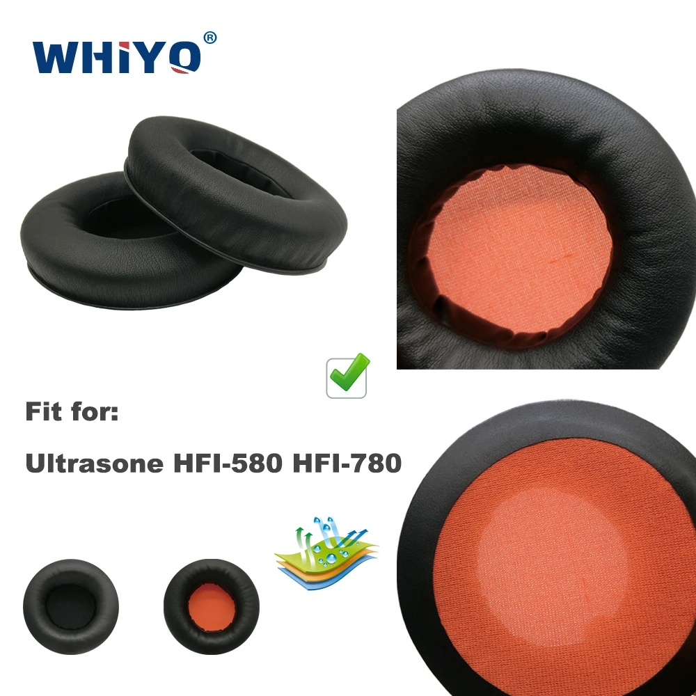 

Replacement Ear Pads for Ultrasone HFI-580 HFI-780 HFI580 HFI780 HFI 580 780 Headset Parts Leather Earmuff Earphone Sleeve Cover