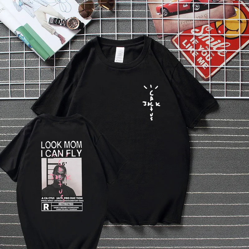 

New Cactus Jack T Shirt Men Women Top Cozy Printed T-shirt Vintage Streetwear Swag Tees Travis Scott Astroworld Hip Hop Tshirt
