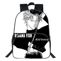 2021banana fish anime backpack kids teens school bags bookbag cartoon travel casual mochilas support custom 16 inch