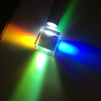 1pcs 202017mm creative photography of rainbow glass with light cube colour splitting prism