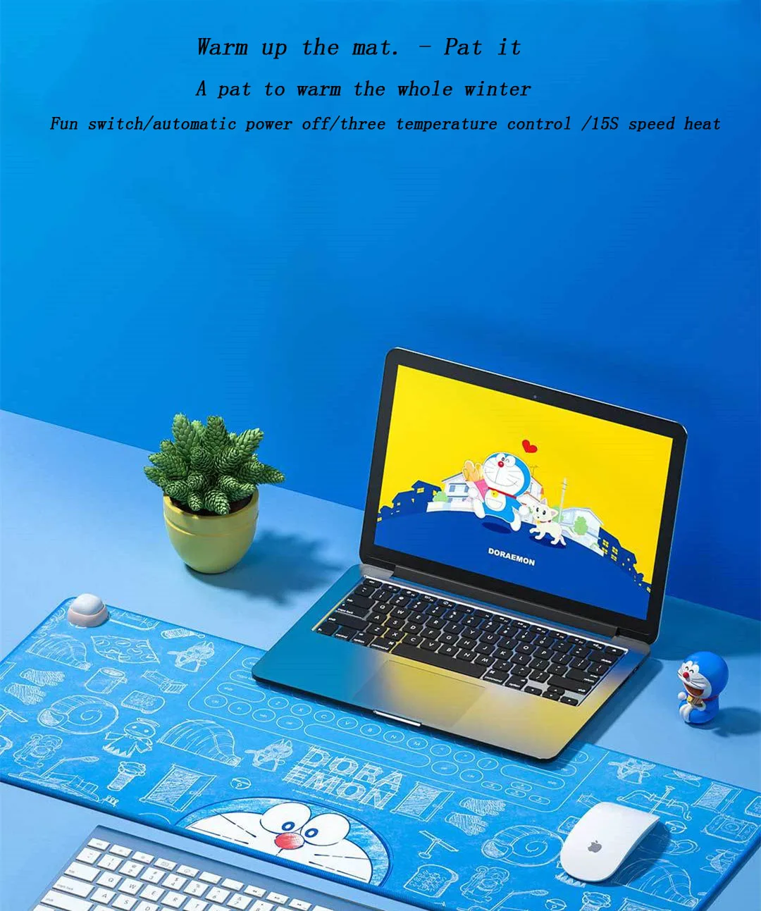 

Object Doraemon Warm Table Pad Heating Mouse Pad Table Pad Office Computer Desktop Warm Hand Electric Heating Pad