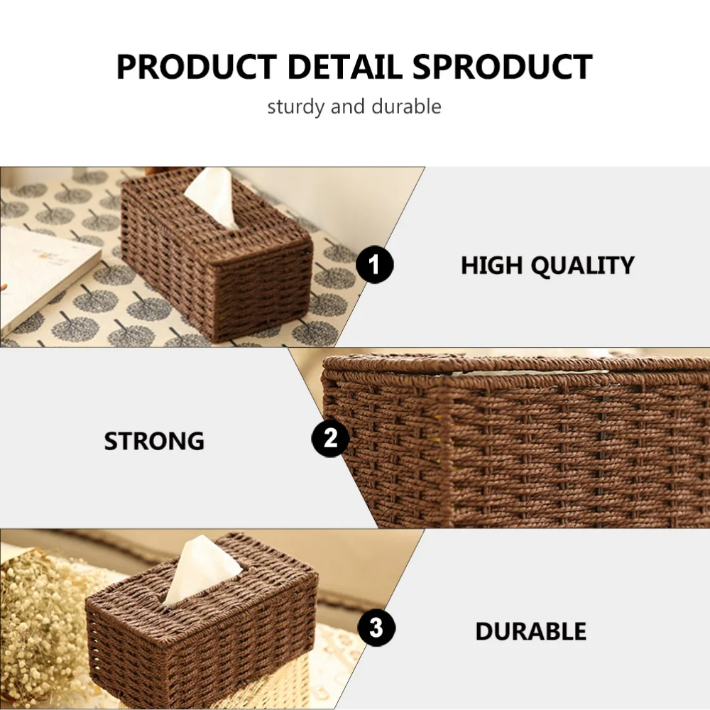 1шт. Шикарный удобный элегантный контейнер для бумажных салфеток для хранения в офисе или дома.