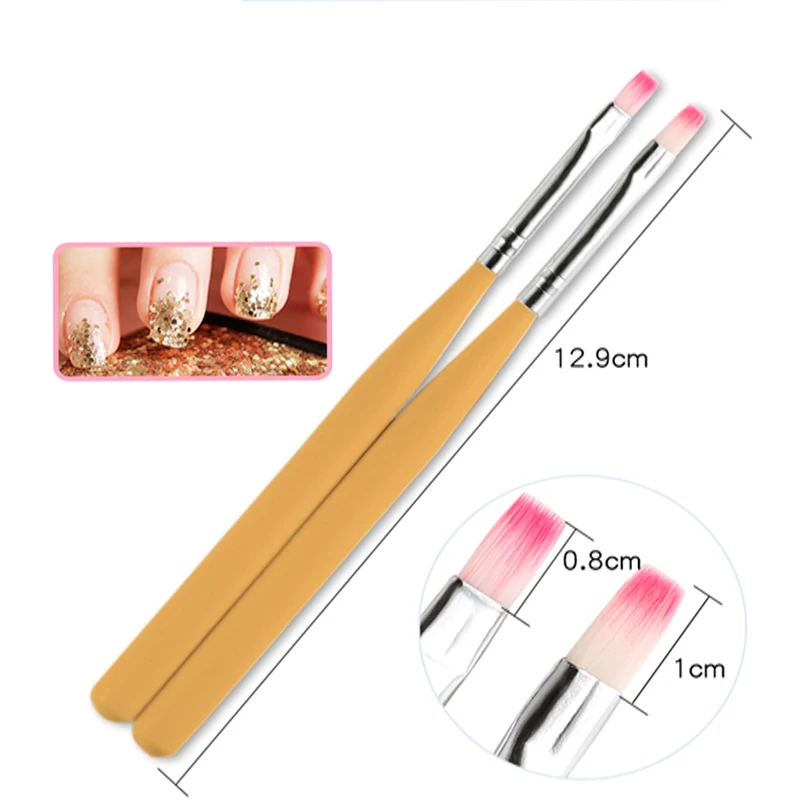 7 шт./компл. инструменты для ногтей кисти полировки белые патинговые ручки гель