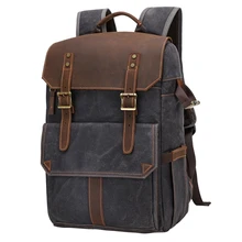 Camera Backpack, Waterproof Canvas SLR Camera Bag Suitable for Travel, Suitable for Sony Canon Nikon Cameras