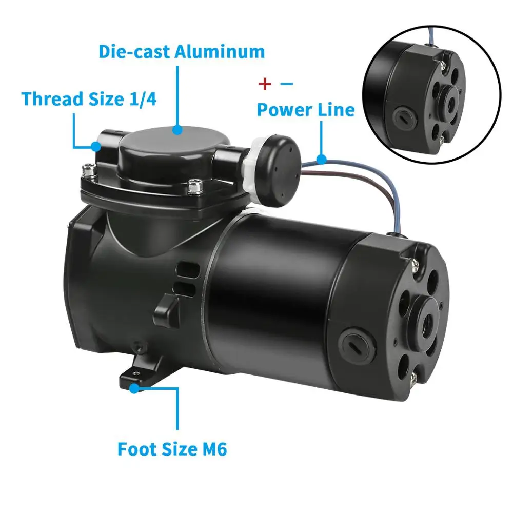 Микродиафрагменный автоматический вакуумный насос MAISI 68 Вт 12 В постоянного тока