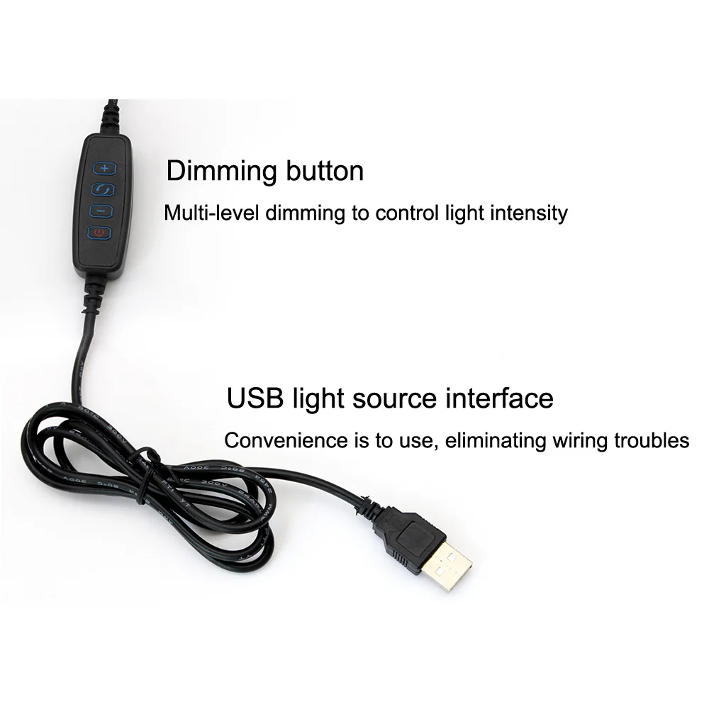 

Hartisan Dimmable LED Desk Lamp with Clamp Dimmable Reading Light Eye-Care USB Table Lamp LED Bedside Lamp Baby Night Light Clip