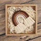 Плетеные радужные Брелки для женщин с кисточками макраме брелки ювелирный держатель ключей F3MF