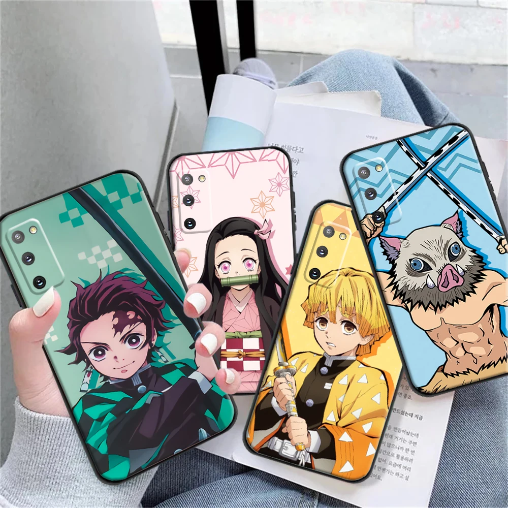 

Demon Slayer Phone Case For Samsung Galaxy S8 S9 S10 Plus S10 S20 Lite Ultra Soft TPU Cases Funda Back Cover Japan Anime Cartoon