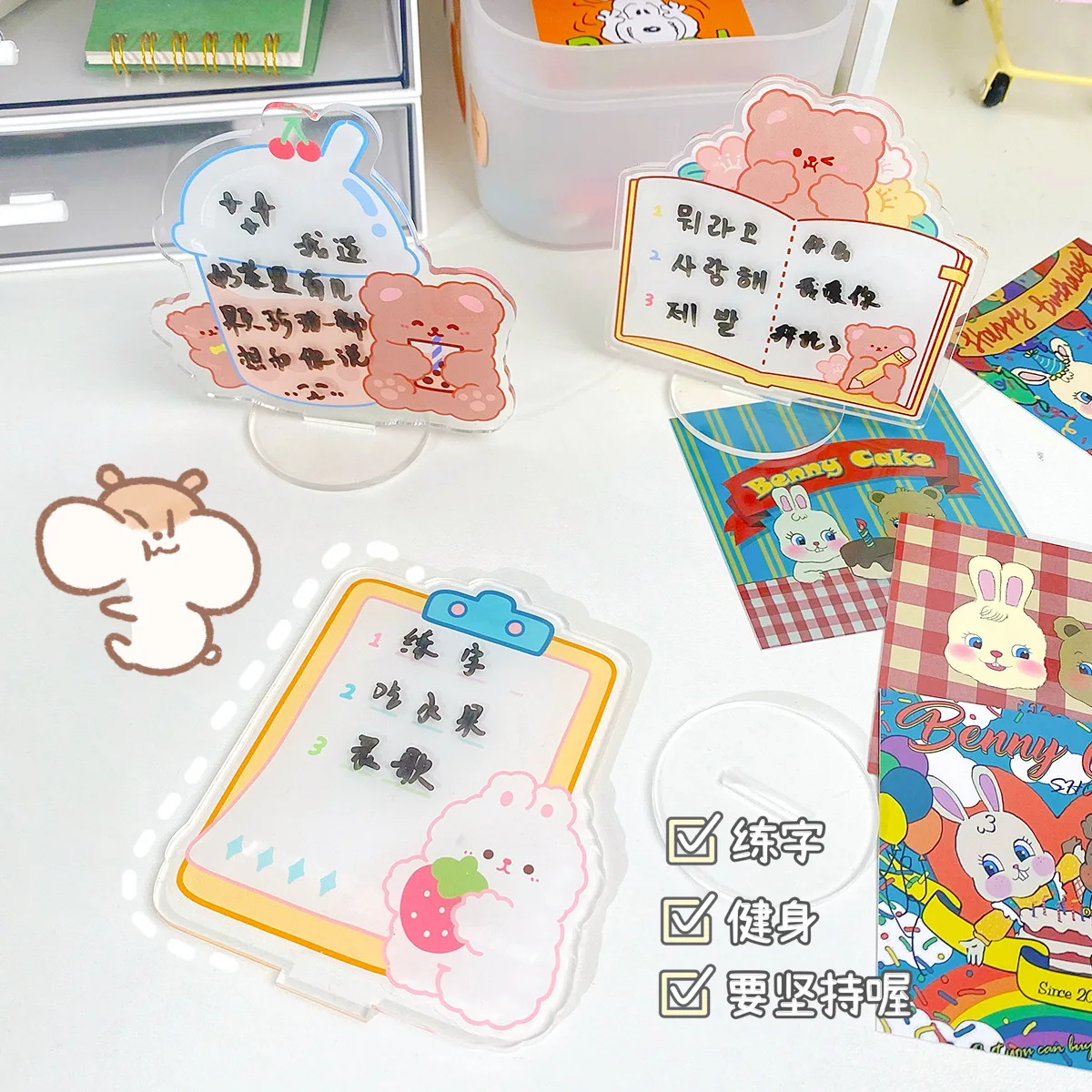 

Whiteboard Planner Letter Board Cute Shape Acrylic Bulletin Can Be Erased Message Board Mini Girl Heart Desktop Small Whiteboard