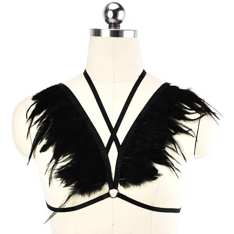 Европейское и американское хит продаж стильное нижнее белье с перьями подвесной